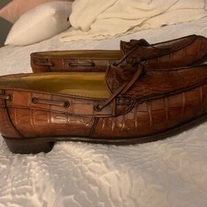 New Zelli Men’s crocodile size 11N in Cognac